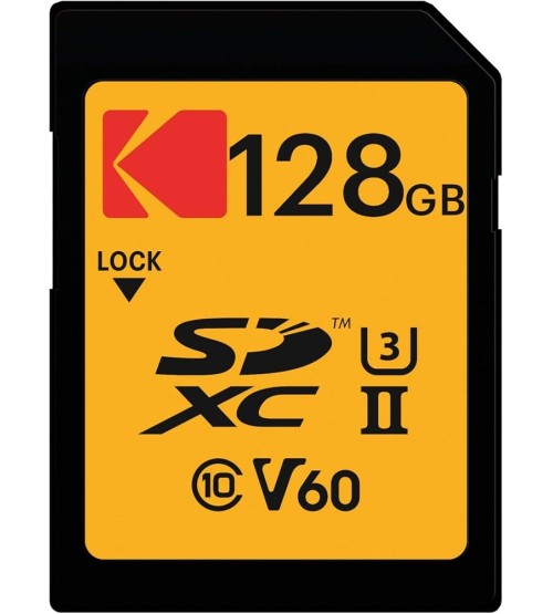 KODAK SD UHS-II U3 V60 128GB Card  180/150